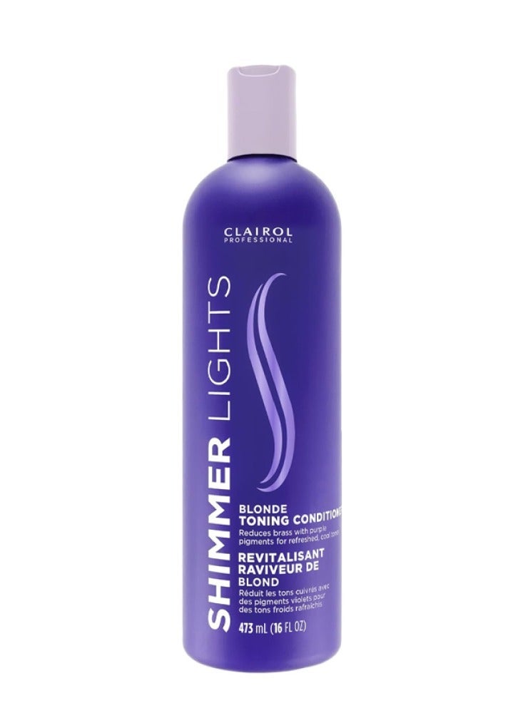 CLAIROL Shimmer Lights Blonde Toning Conditioner - 16 fl oz - Image 1